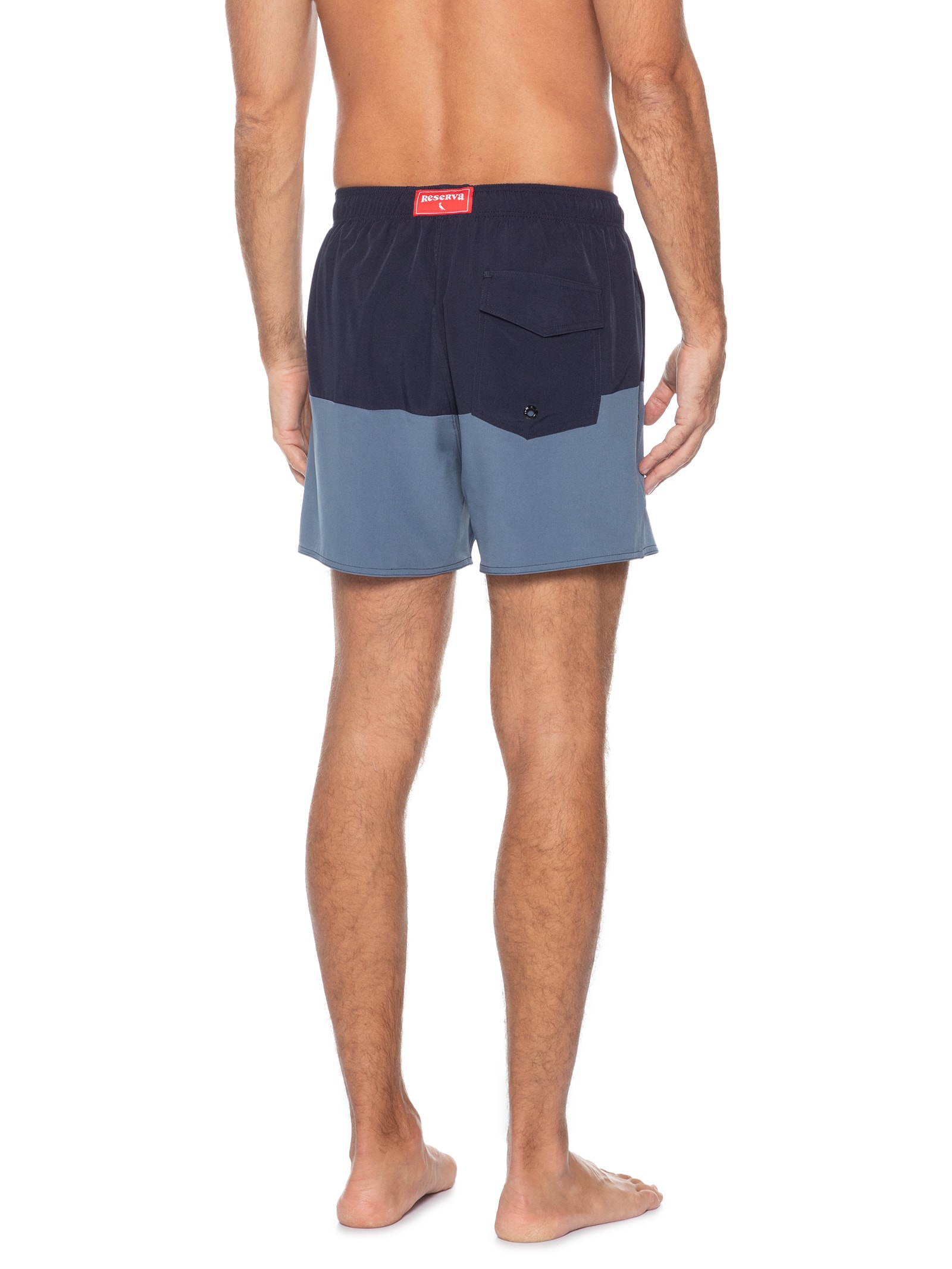 Short Masculino de Praia Color Block Azul Reserva