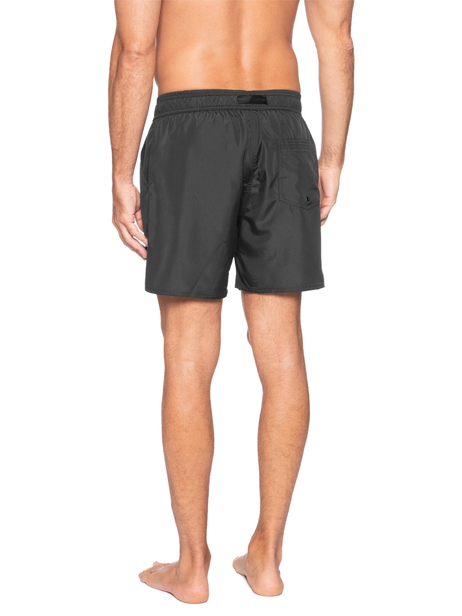 Short Masculino De Praia Com Cós Ajustável Preto Calvin Klein Jeans
