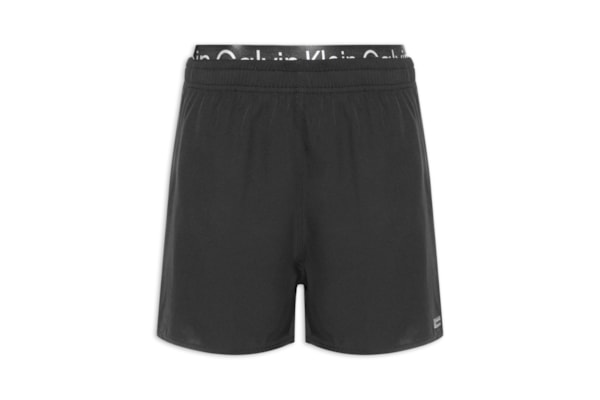 Short Masculino De Praia Com Cós De Elástico - Preto