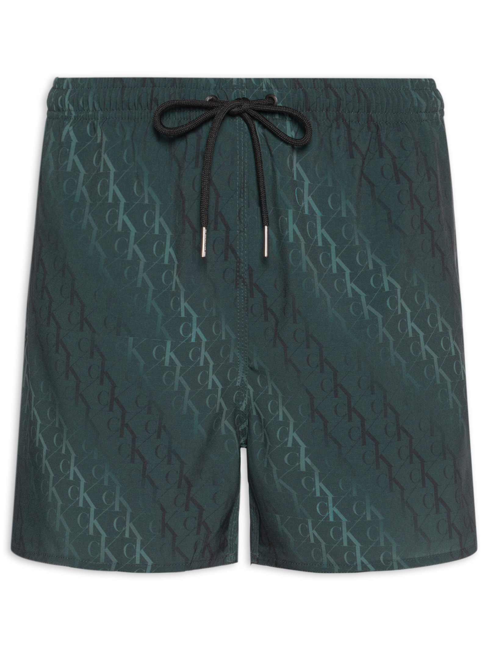 Short Masculino De Praia Com Elástico Monograma Preto Calvin Klein Jeans