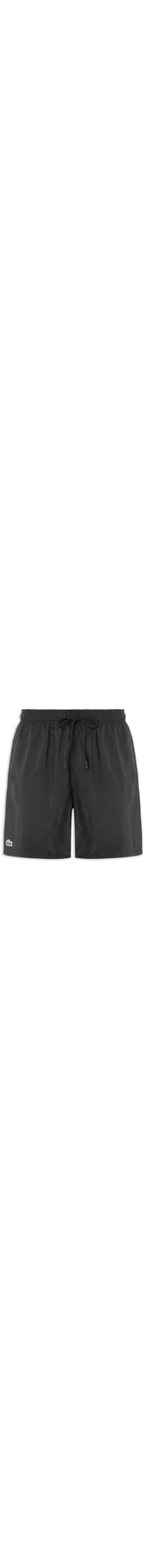 Short Masculino De Praia Com Logo - Preto