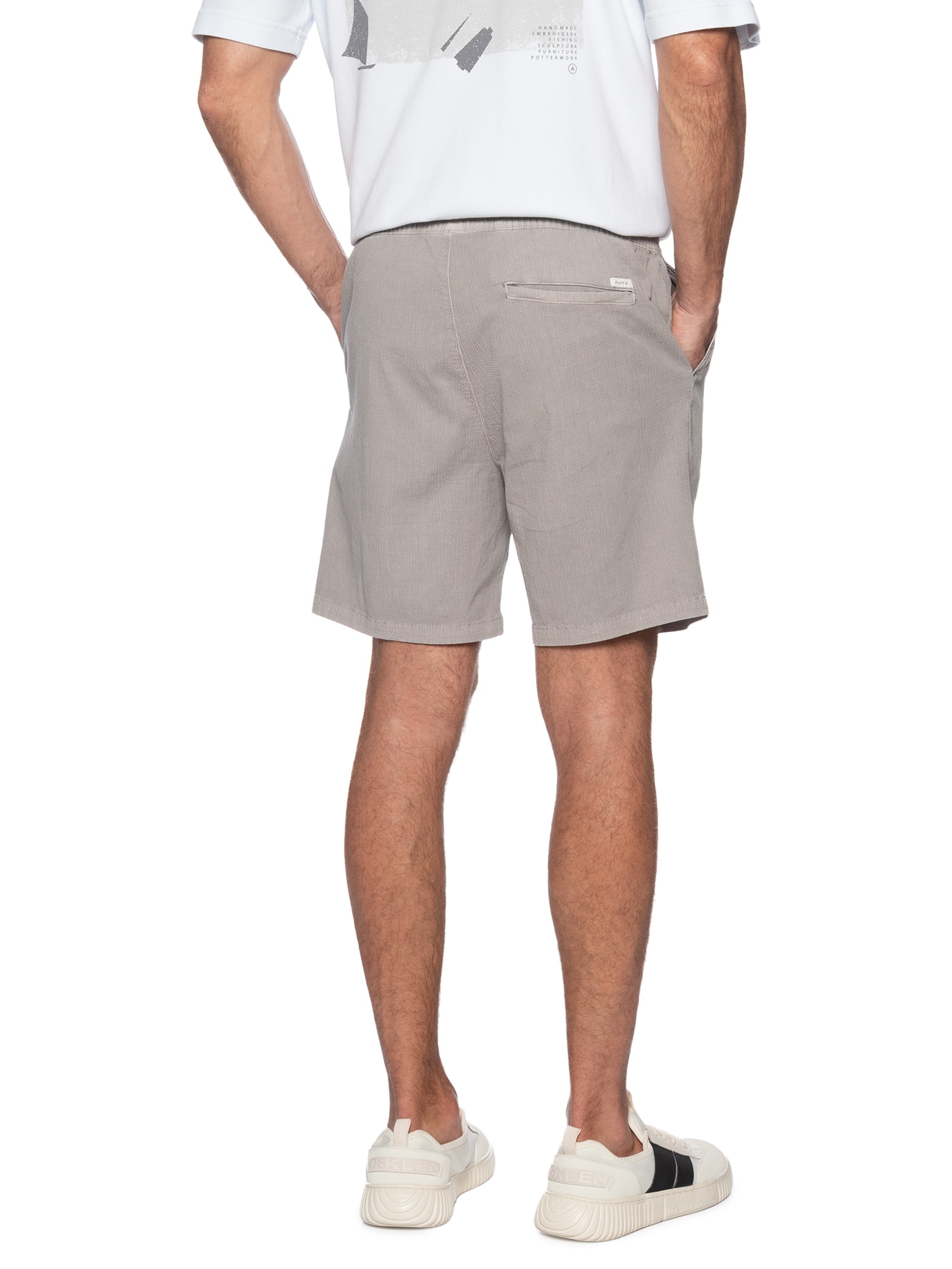 Short Masculino De Praia Comfort Ruga Cinza Austral