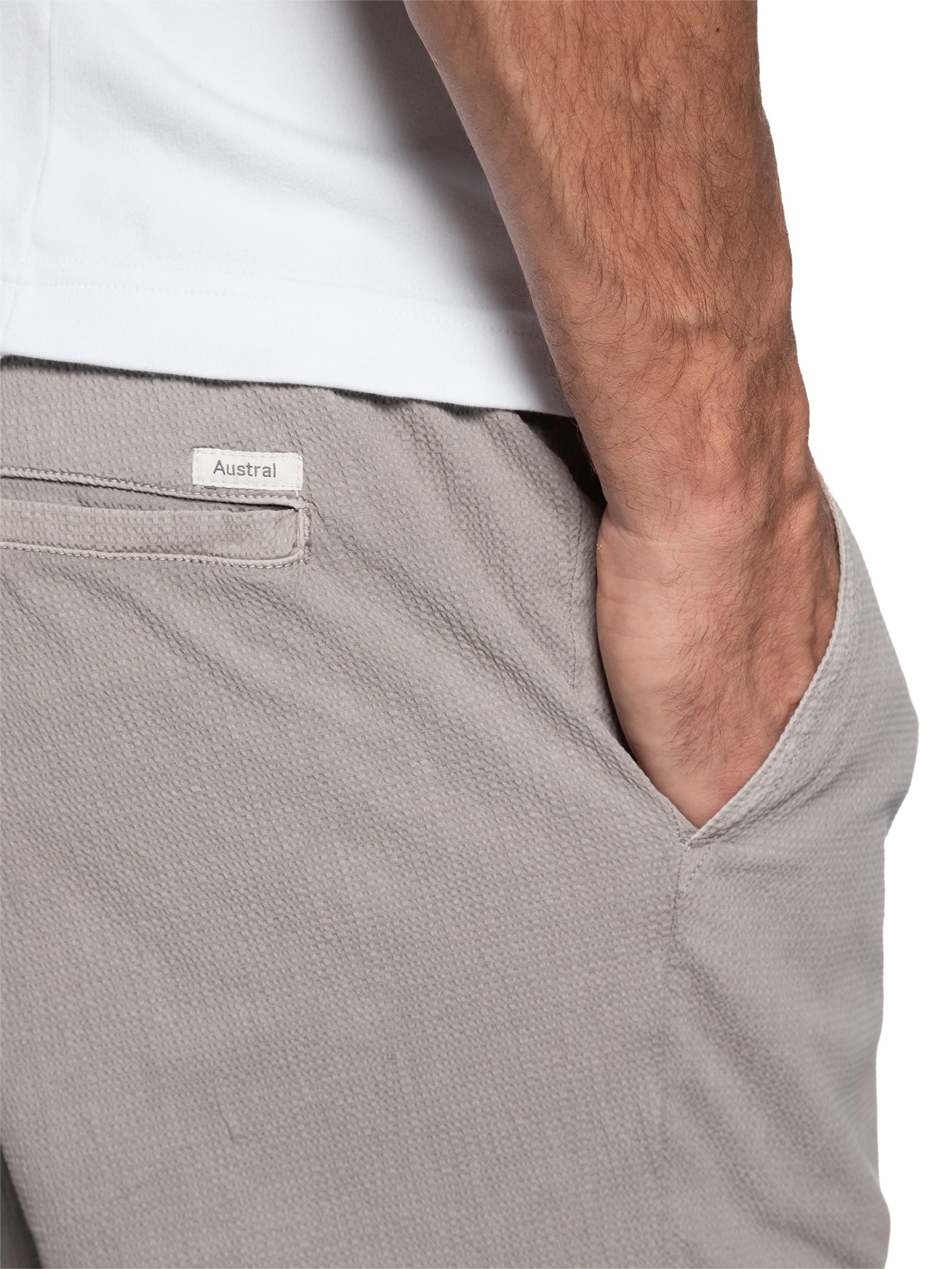 Short Masculino De Praia Comfort Ruga Cinza Austral