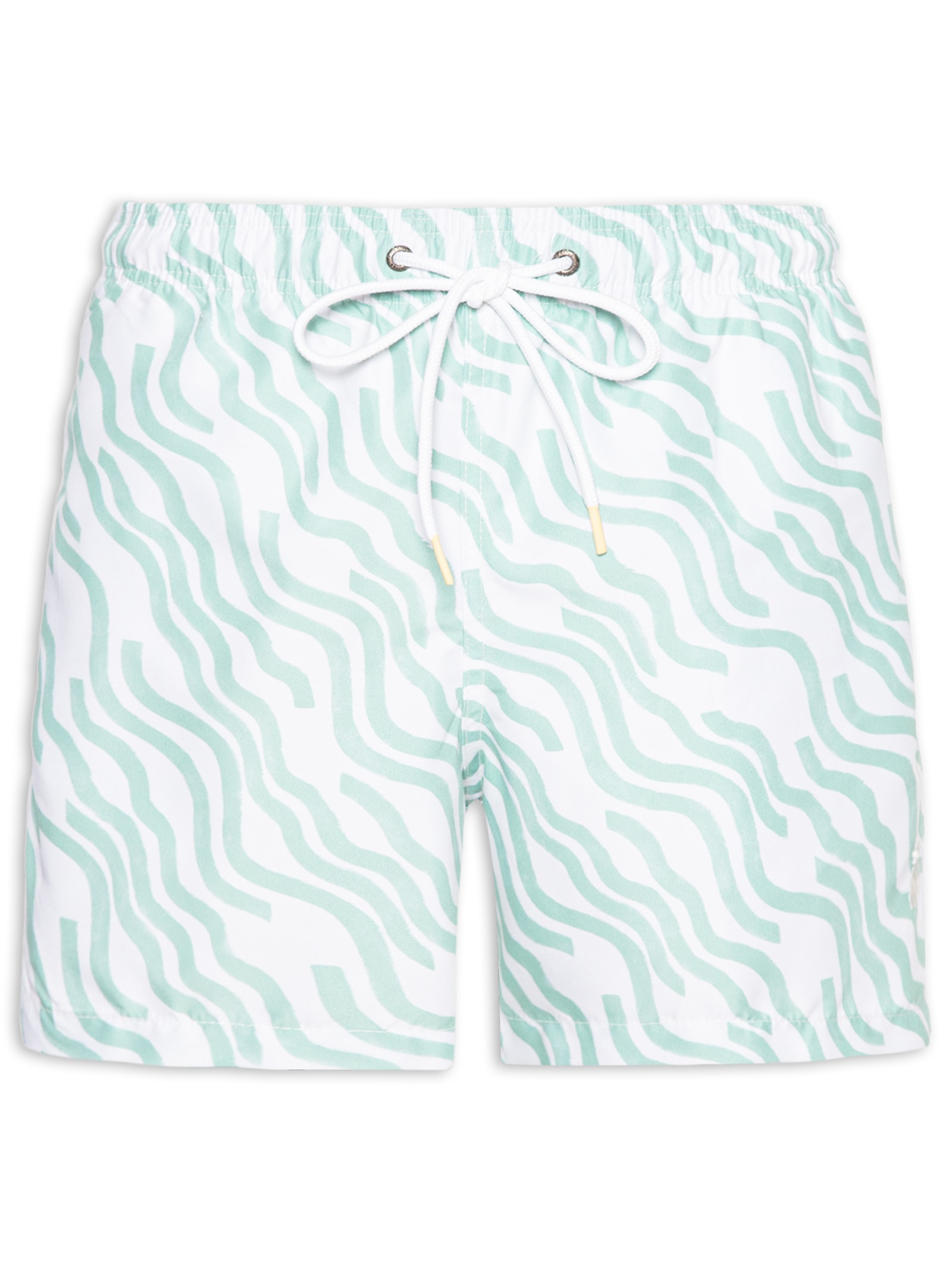 Short Masculino De Praia Estampa Curves Verde Pineapple