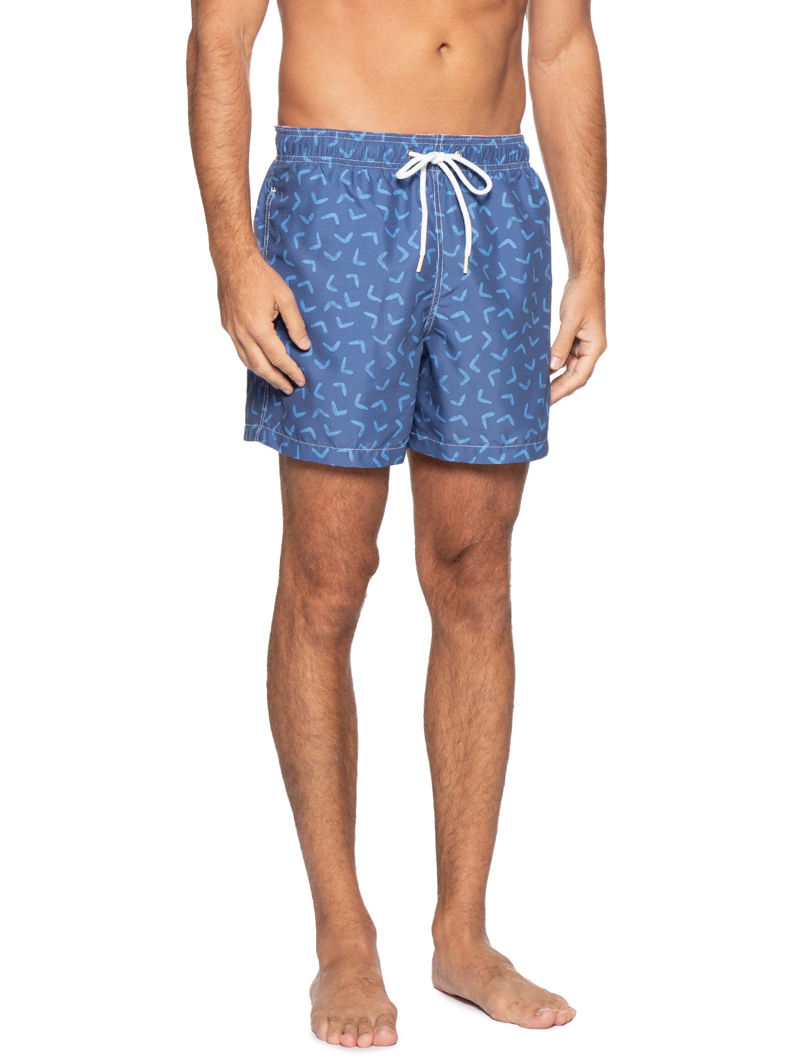 Short Masculino De Praia Estampa Graphic Azul Pineapple