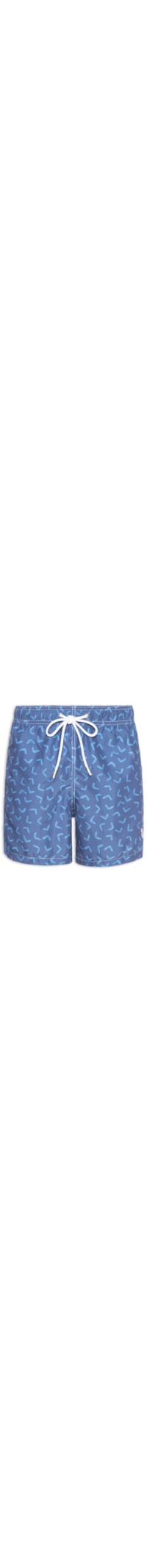 Short Masculino De Praia Estampa Graphic - Azul
