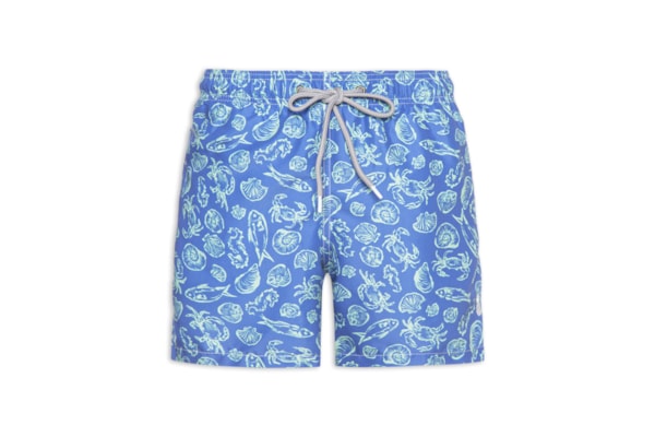 Short Masculino De Praia Estampa Marítimo - Azul