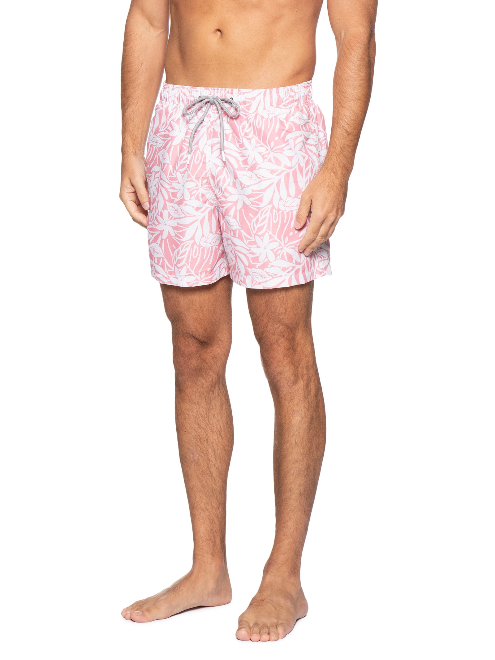 Short Masculino De Praia Estampa Tropical Laranja Pineapple