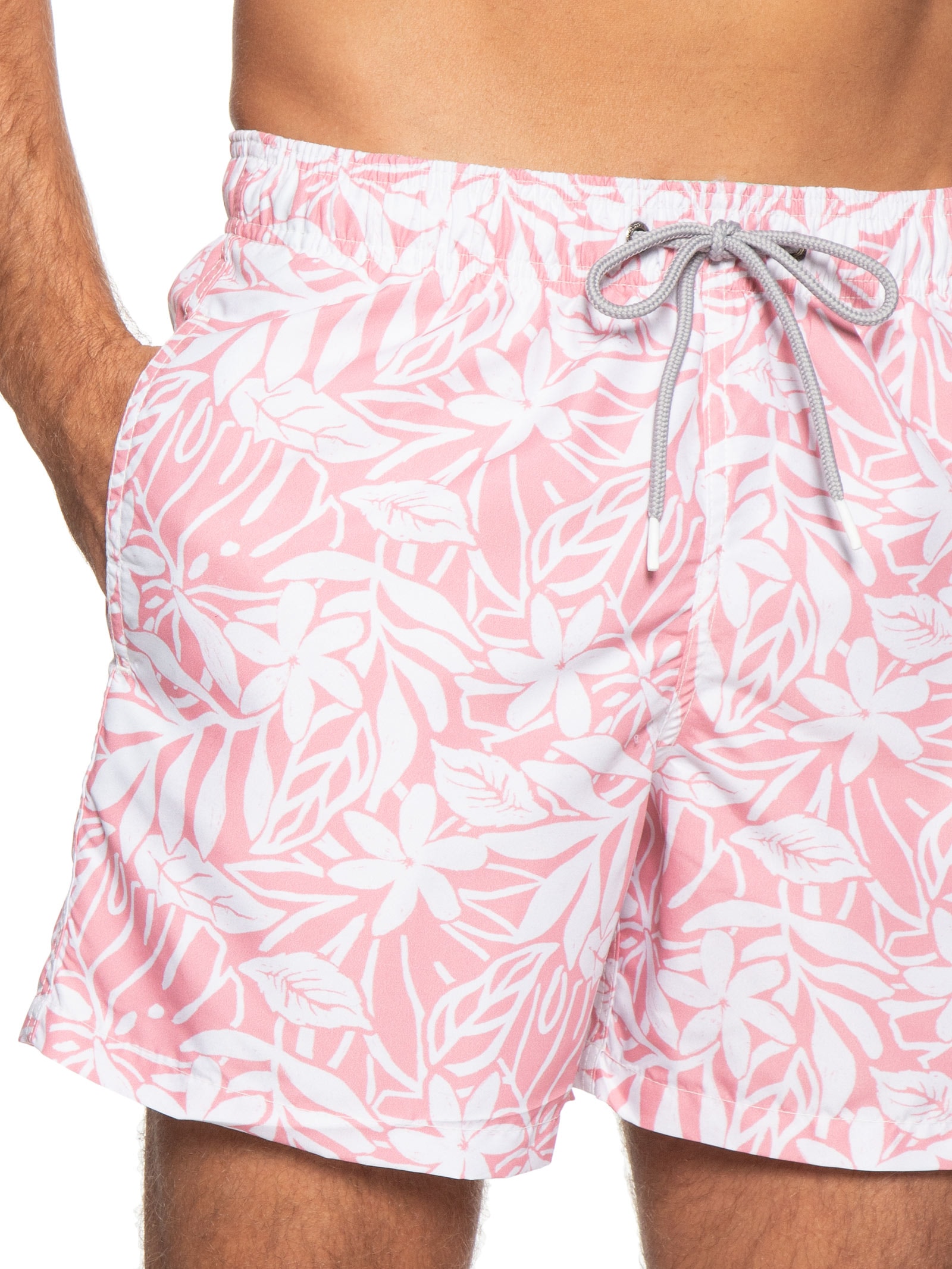 Short Masculino De Praia Estampa Tropical Laranja Pineapple