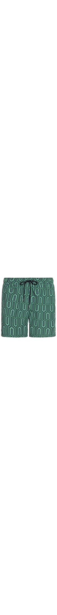 Short Masculino De Praia Estampado Com Cordão - Verde