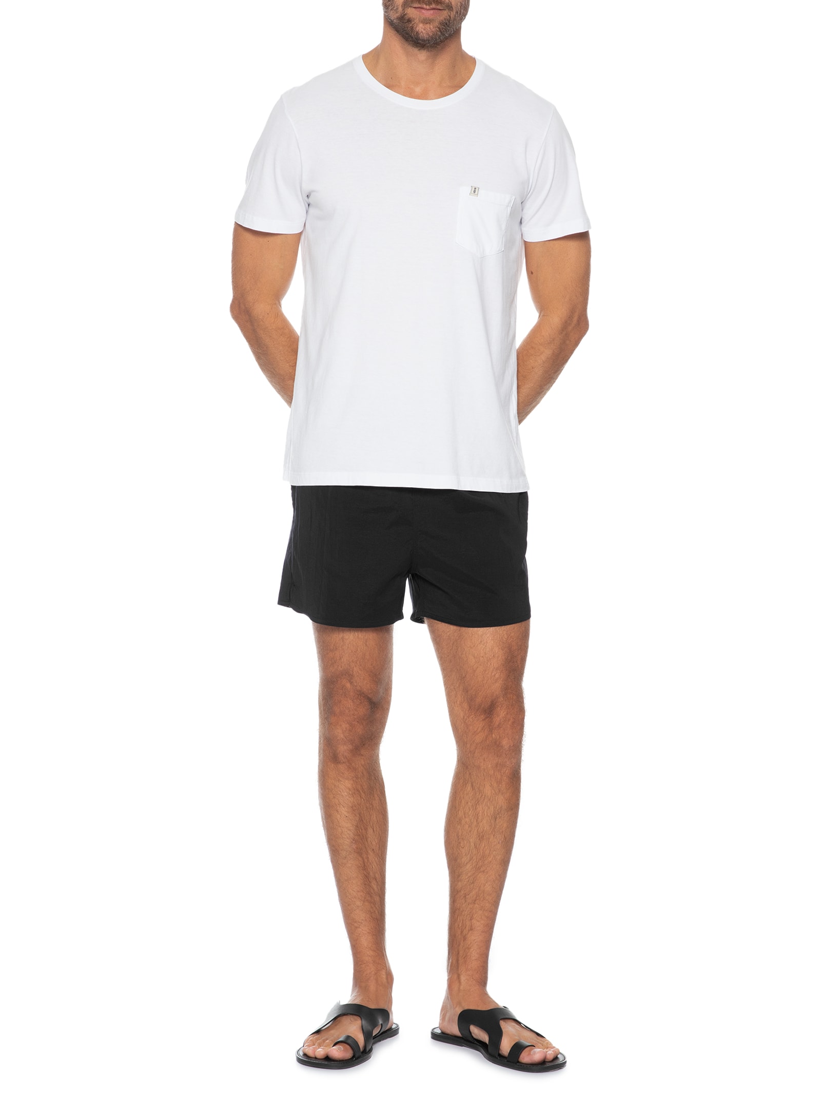 Short Masculino de Praia Liso Altinha Preto Reserva