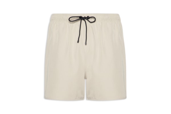 Short Masculino De Praia Liso Básico - Bege