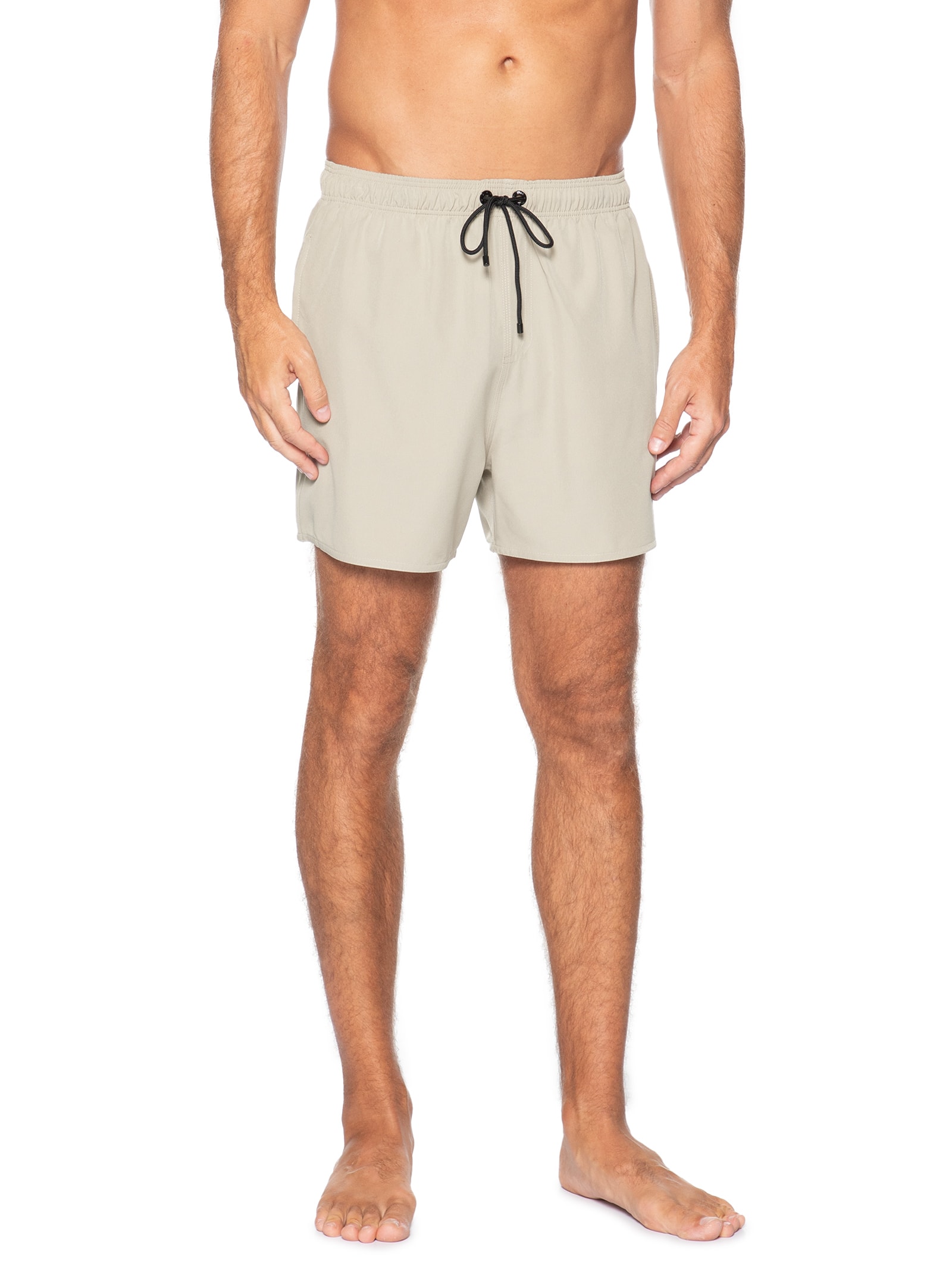 Short Masculino De Praia Liso Básico Bege Reserva