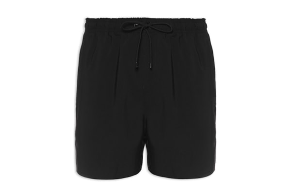 Short Masculino De Praia Liso Básico - Preto