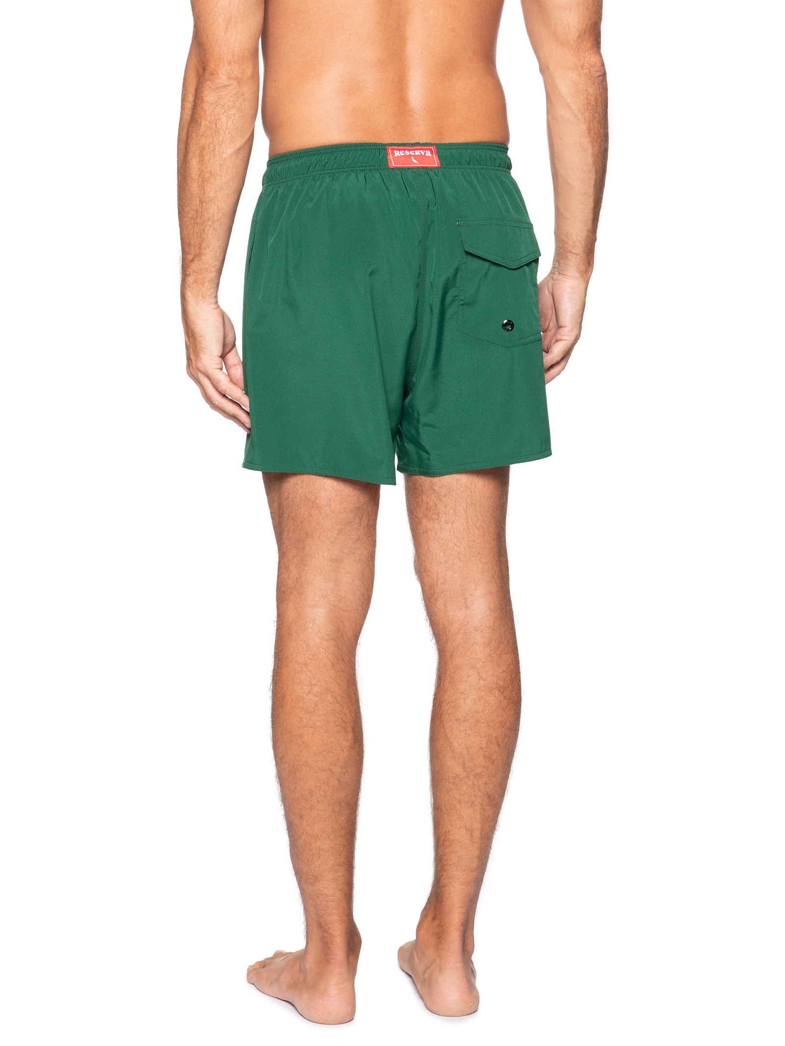 Short Masculino De Praia Liso Básico Verde Reserva