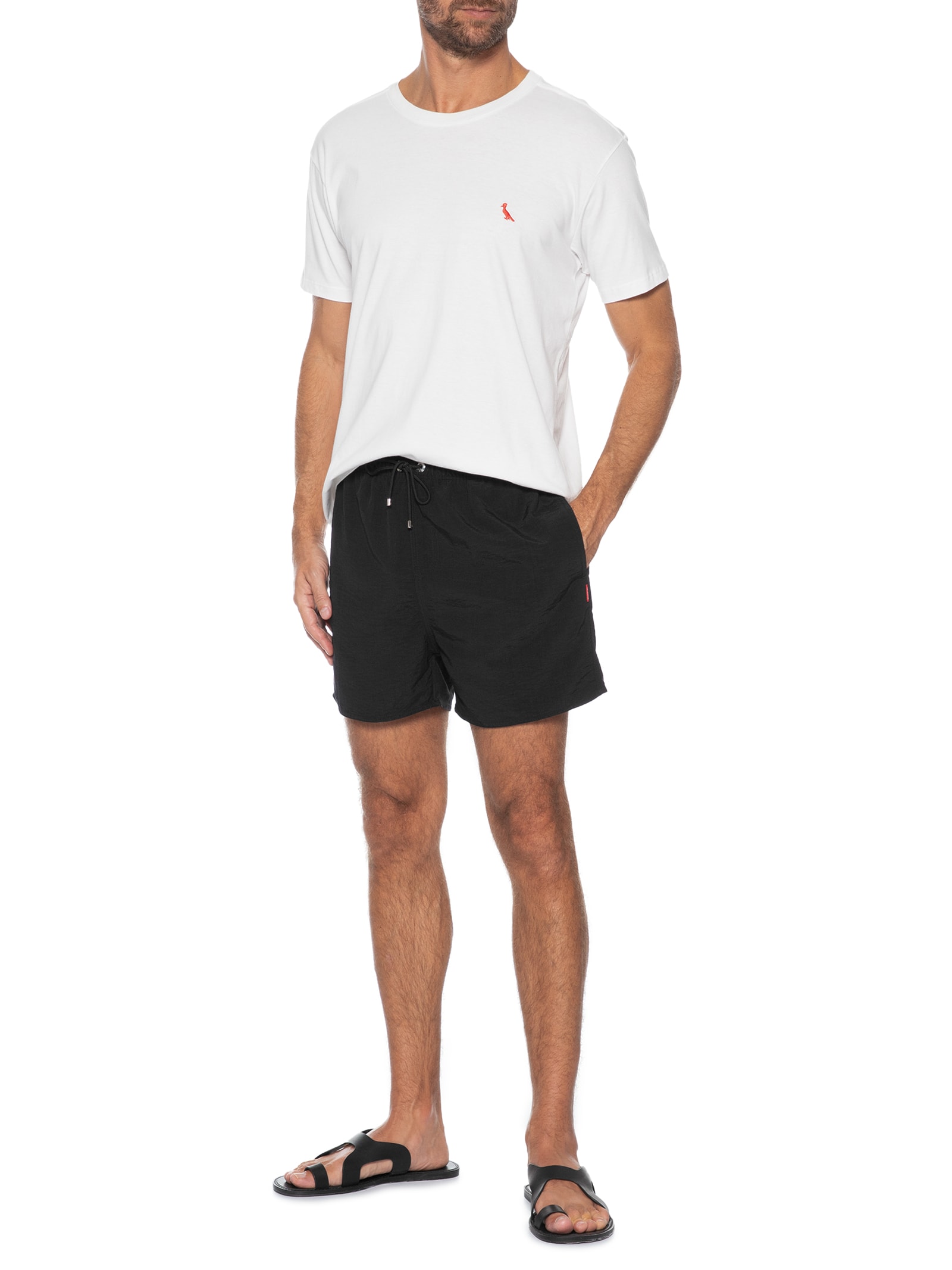 Short Masculino de Praia Liso Premium Preto Reserva