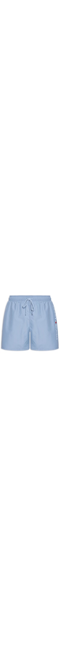 Short Masculino De Praia Médio Com Cordão - Azul