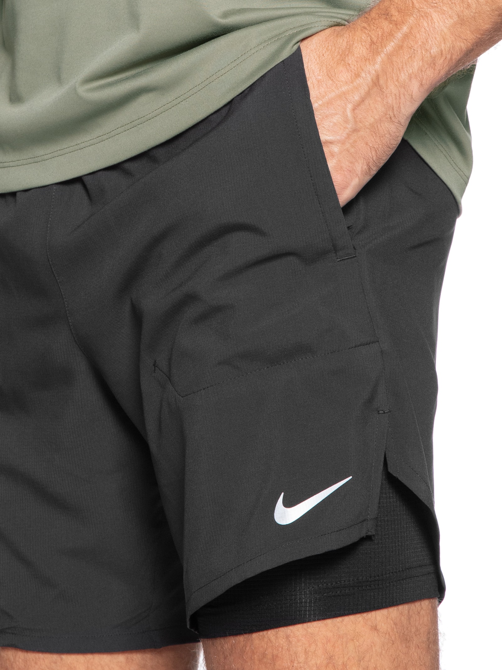 Nike - Short Masculino Df Stride 2IN1 7IN - Preto