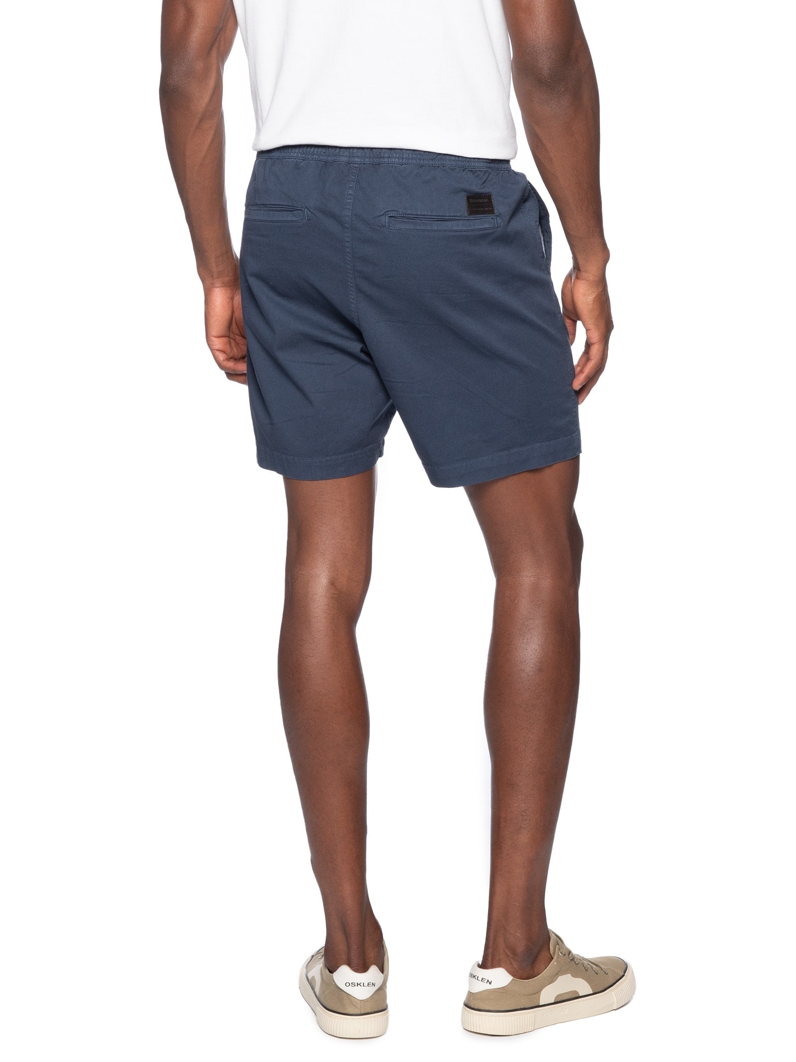 Short Masculino Elástico Estonado Azul Reserva