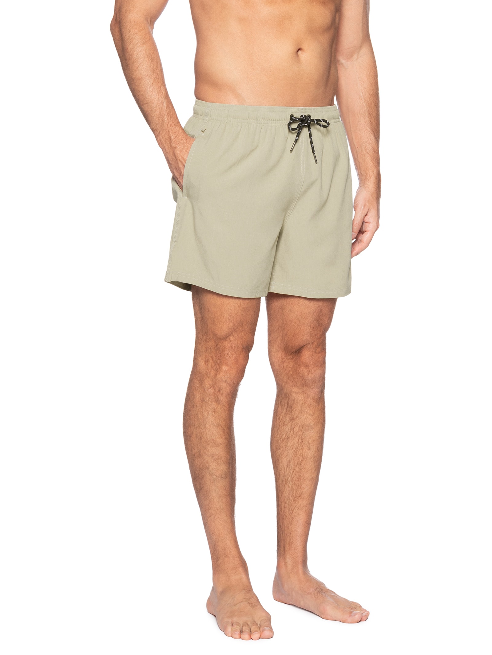 Short Masculino Elástico Mescla Color Bege Aramis