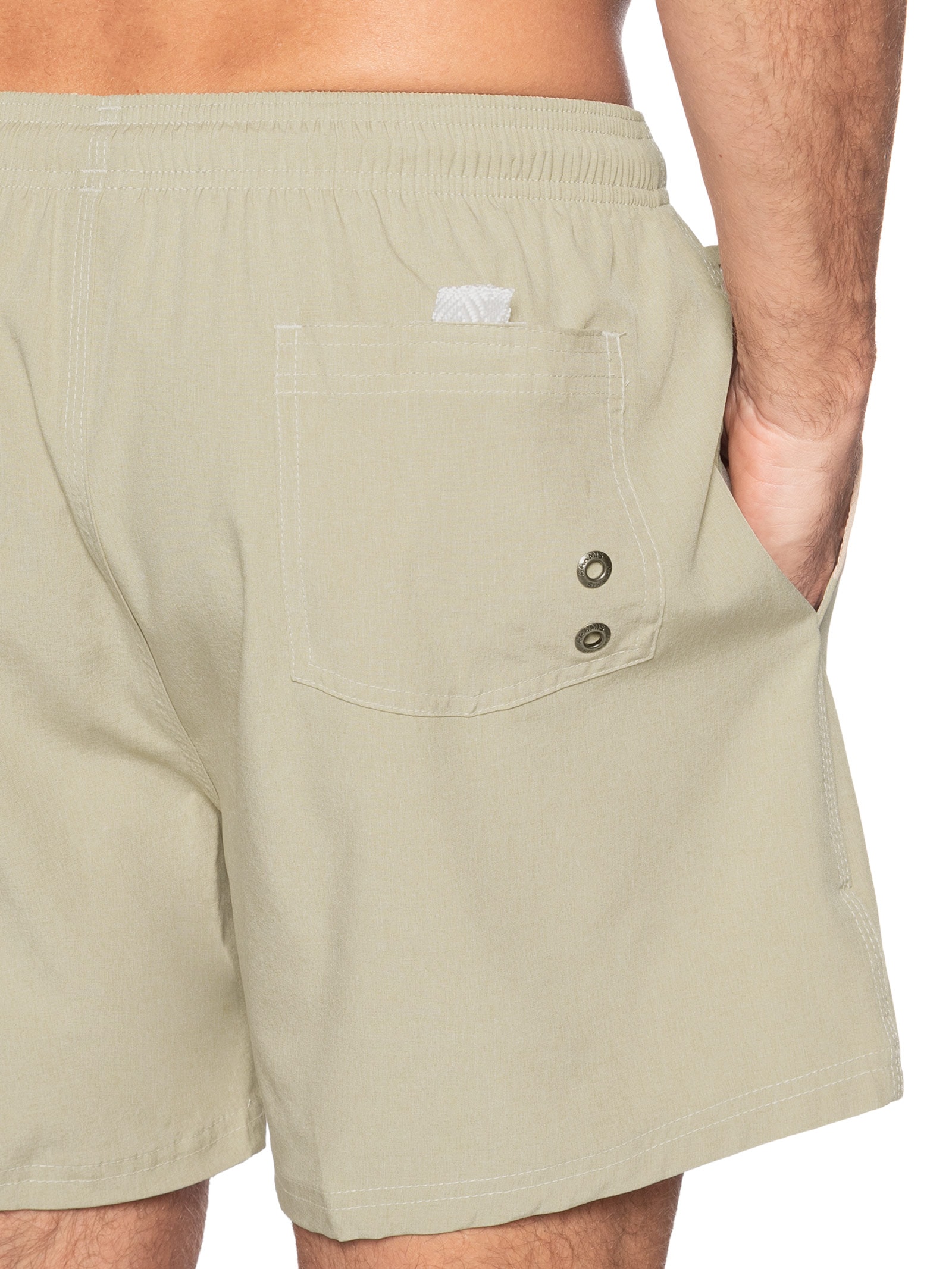 Short Masculino Elástico Mescla Color Bege Aramis