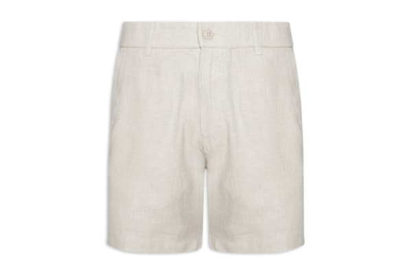 Short Masculino em Blend Linho – Bege