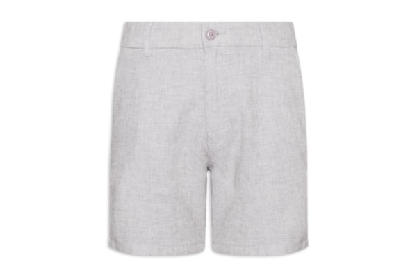 Short Masculino em Blend Linho – Cinza