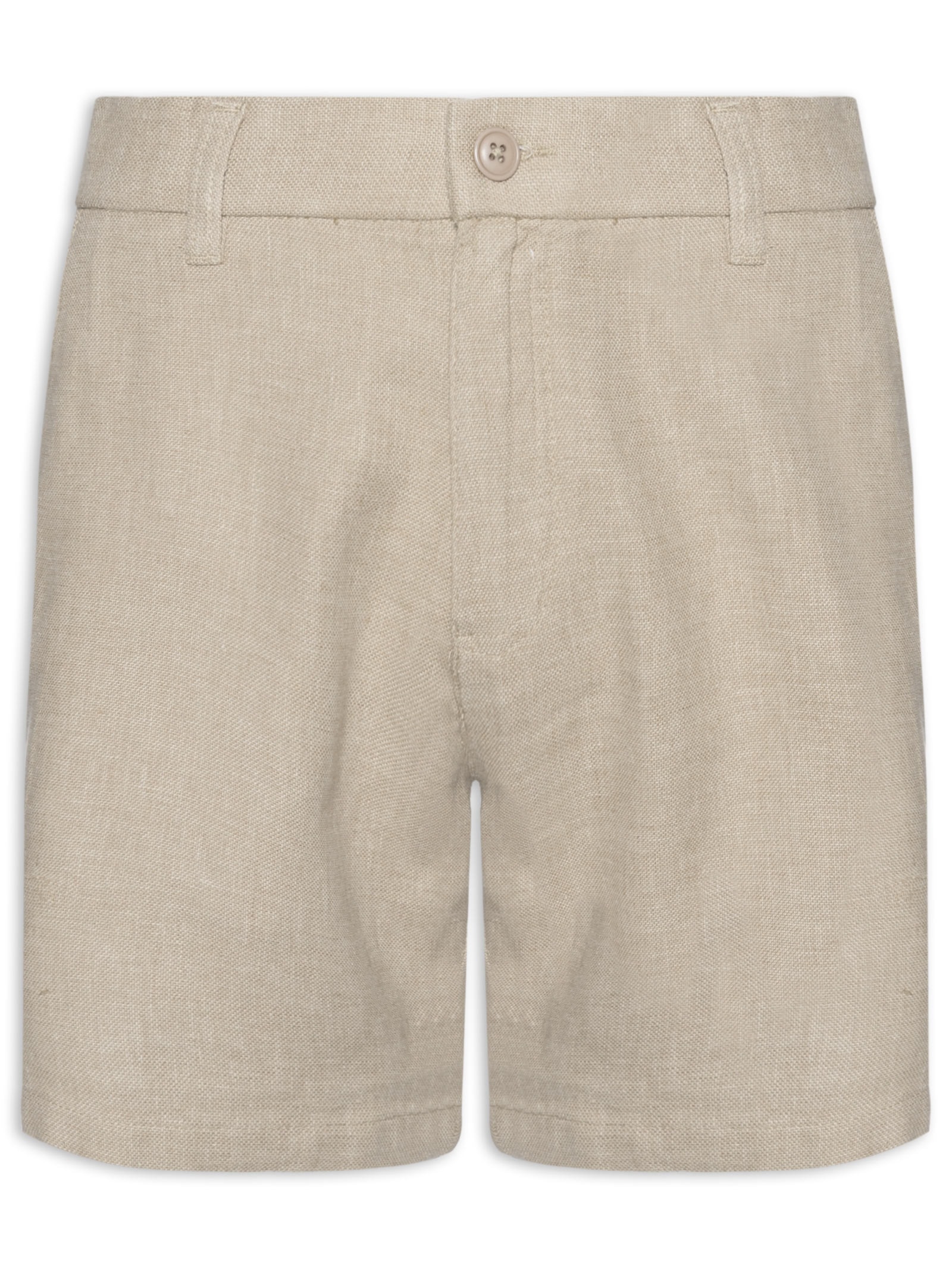 Short Masculino em Blend Linho – Marrom '2 Essential
