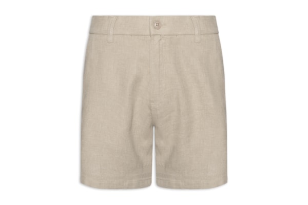 Short Masculino em Blend Linho – Marrom