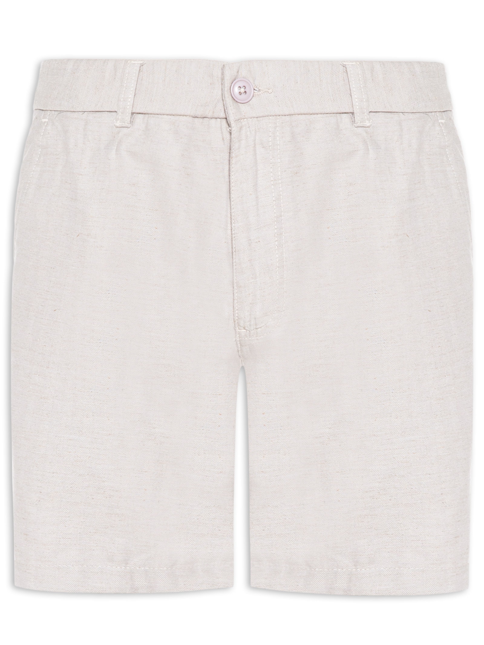 Short Masculino Em Misto Linho Cinza '2 Essential