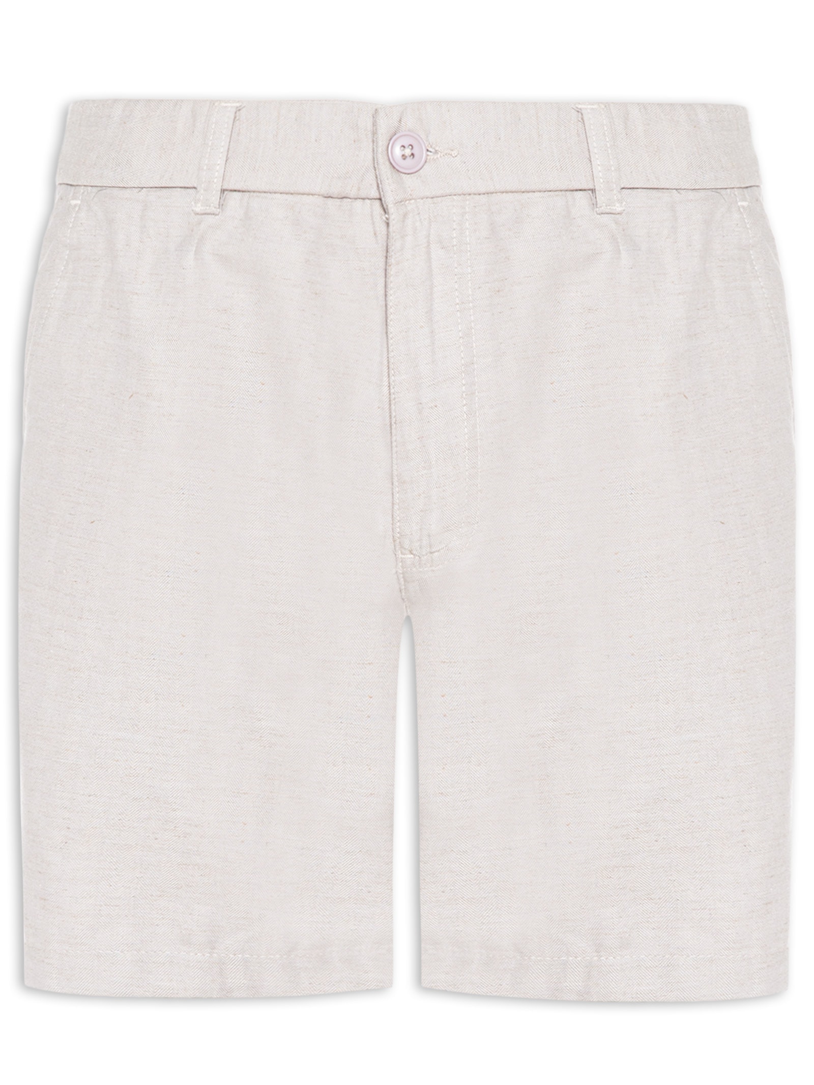 Short Masculino Em Misto Linho Cinza '2 Essential
