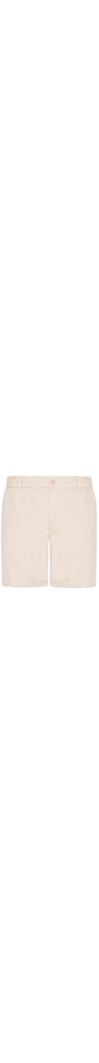 Short Masculino Em Misto Linho - Marrom