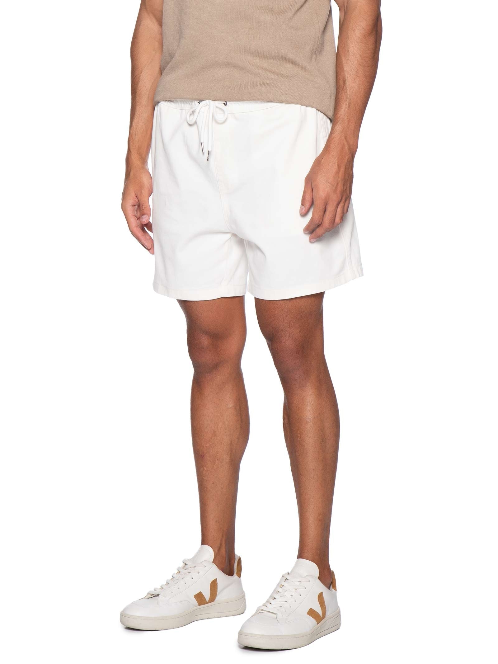 Short Masculino em Sarja Branco Basiq Men