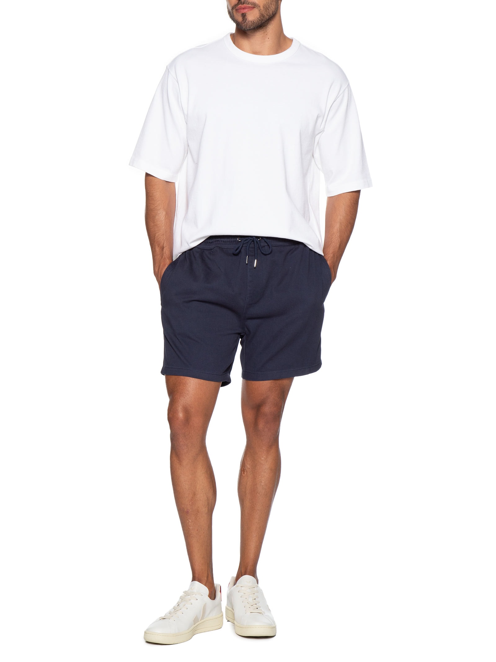 Short Masculino em Sarja – Azul Basiq Men