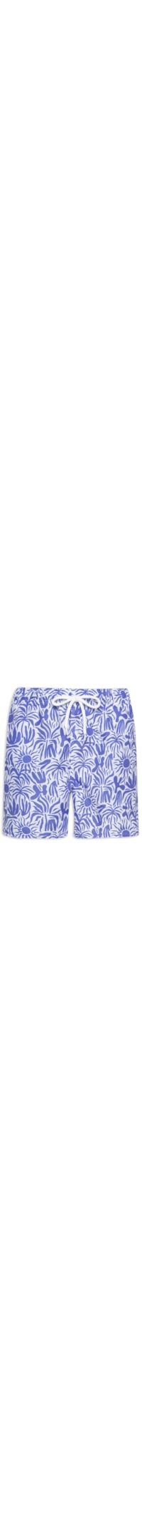 Short Masculino Estampado Folhagem - Azul