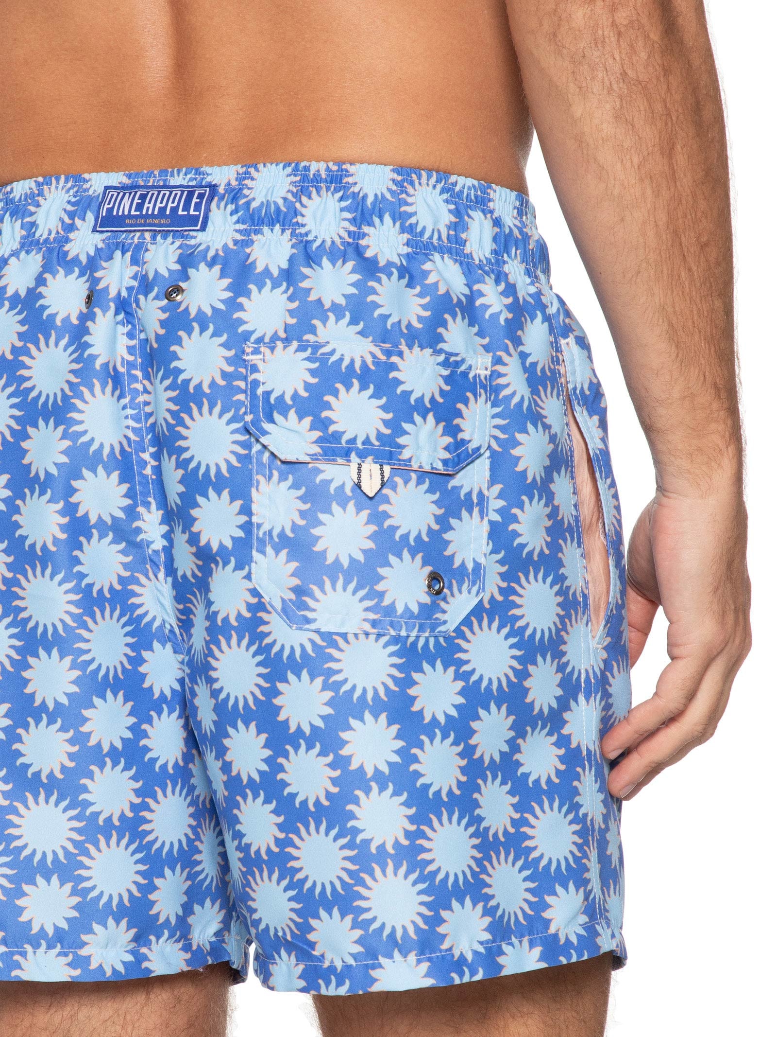 Short Masculino Estampado Soleil Azul Pineapple