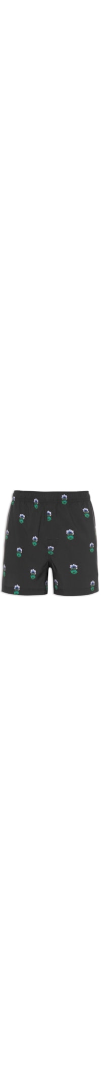 Short Masculino Flor Acqua Mini - Preto