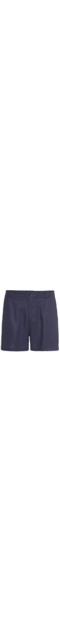 Short Masculino Fluid Linen Pleats - Azul