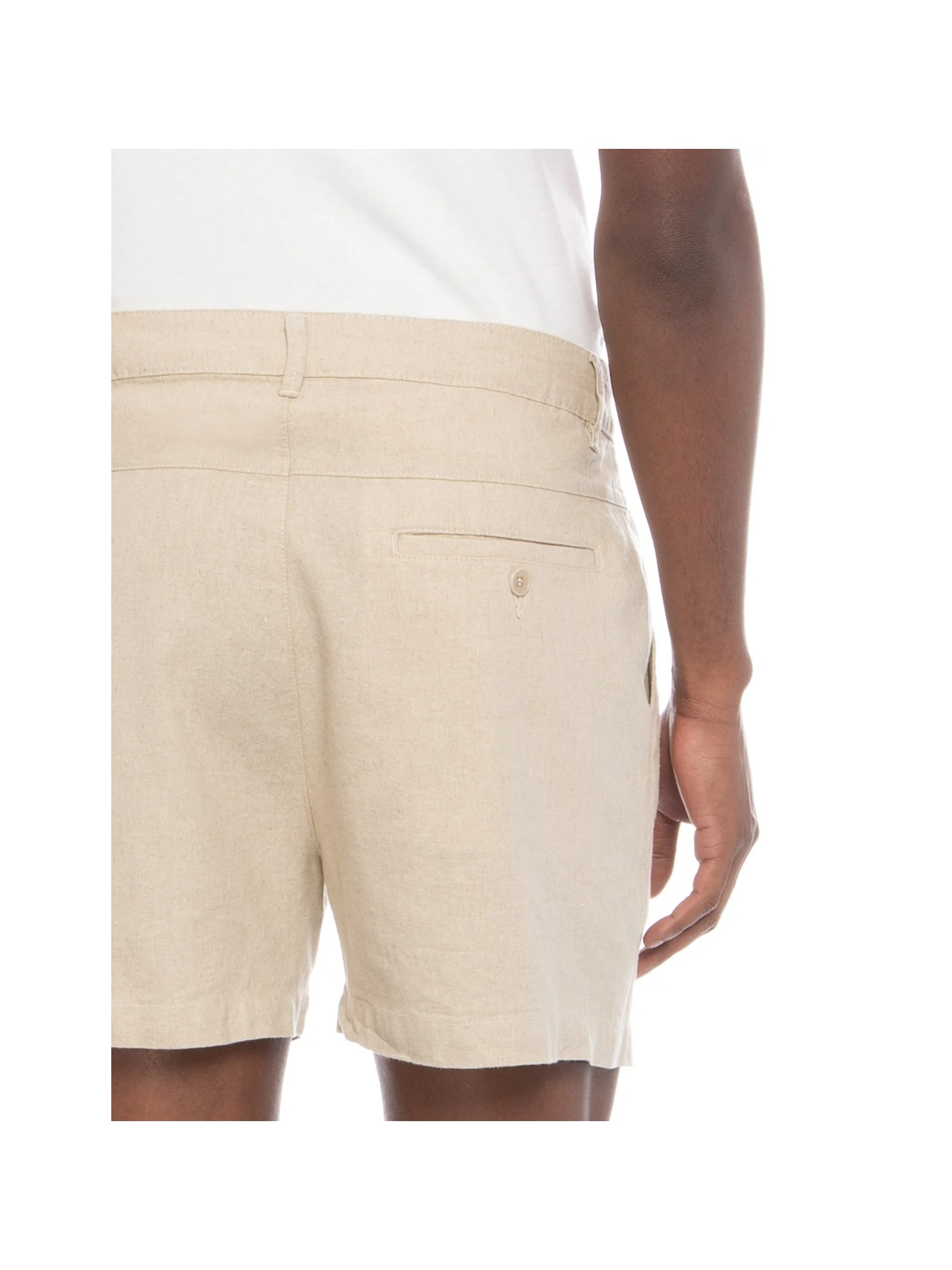Short Masculino Fluid Linen Pleats Bege Osklen
