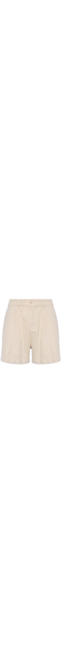Short Masculino Fluid Linen Pleats - Bege