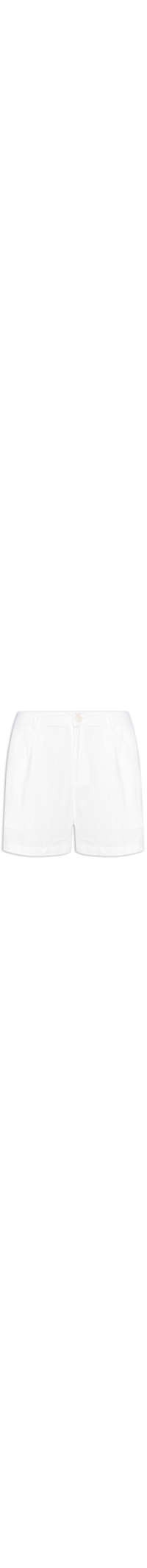 Short Masculino Fluid Linen Pleats - Branco