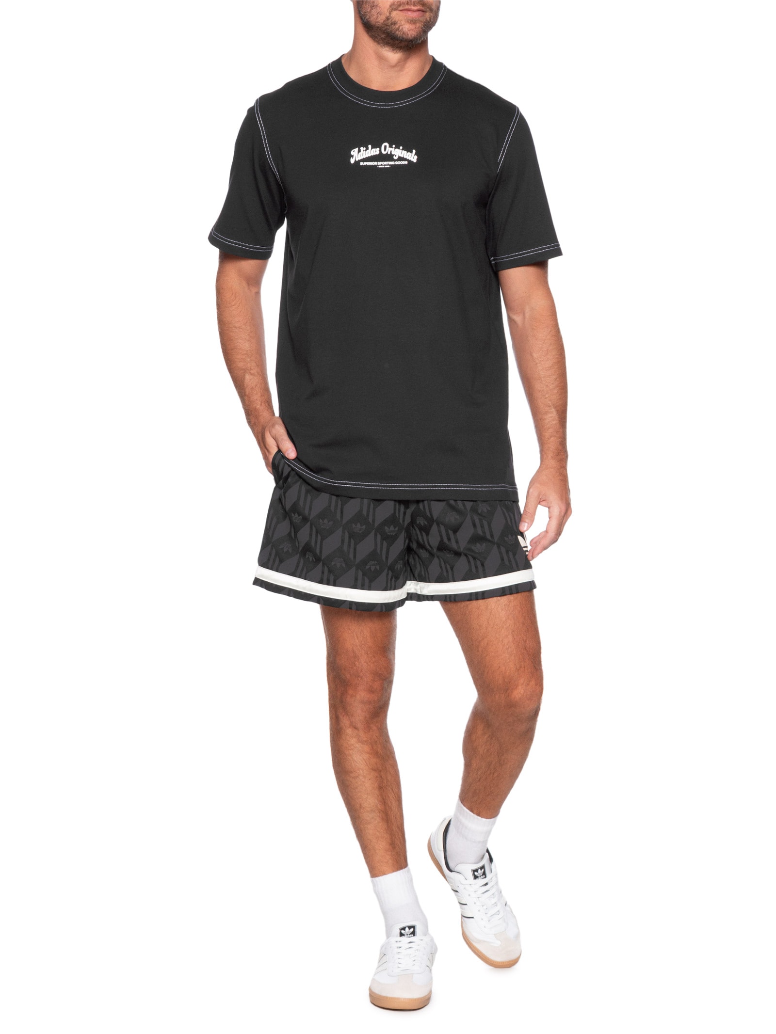 Adidas Originals - Short Masculino Jacquared - Preto
