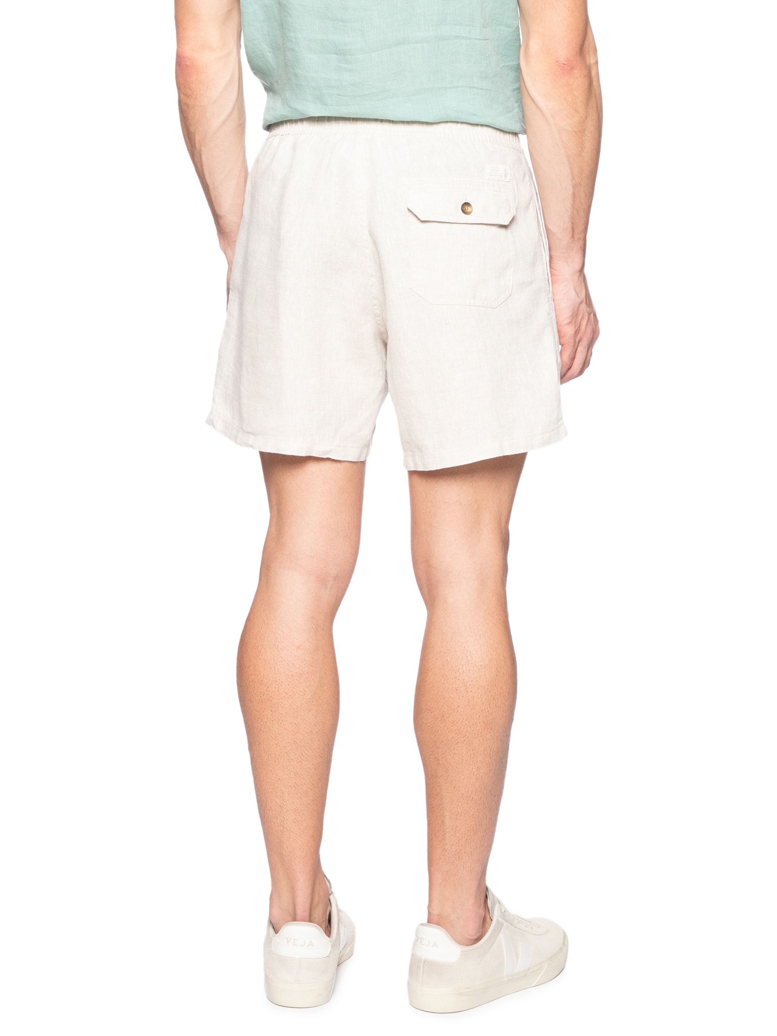 Short Masculino Linho Bege Pineapple