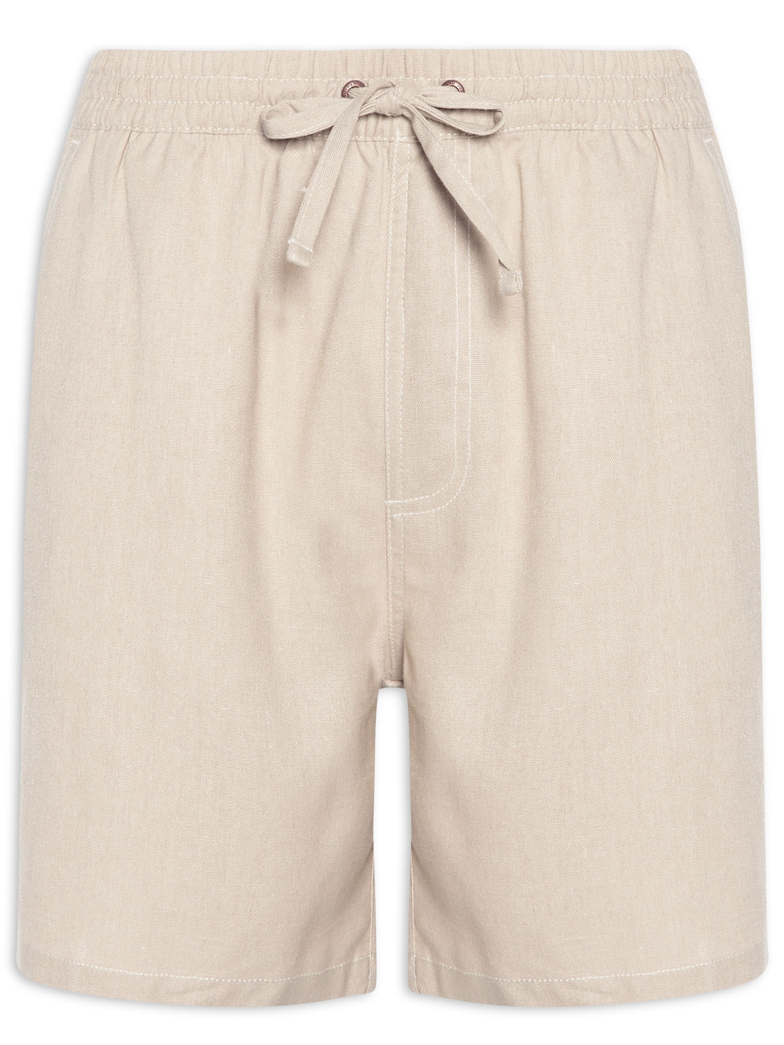 Jab - Short Masculino Linho Just Comfort - Bege