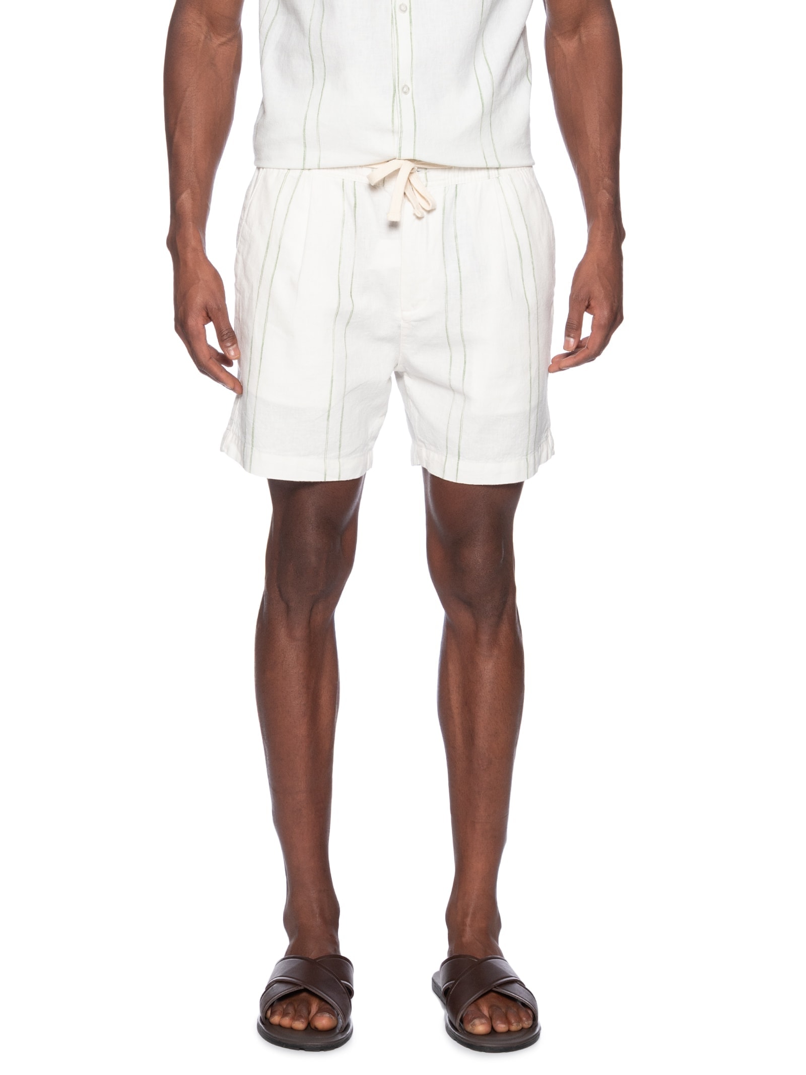 Short Masculino Linho Listra Summer Verde Foxton