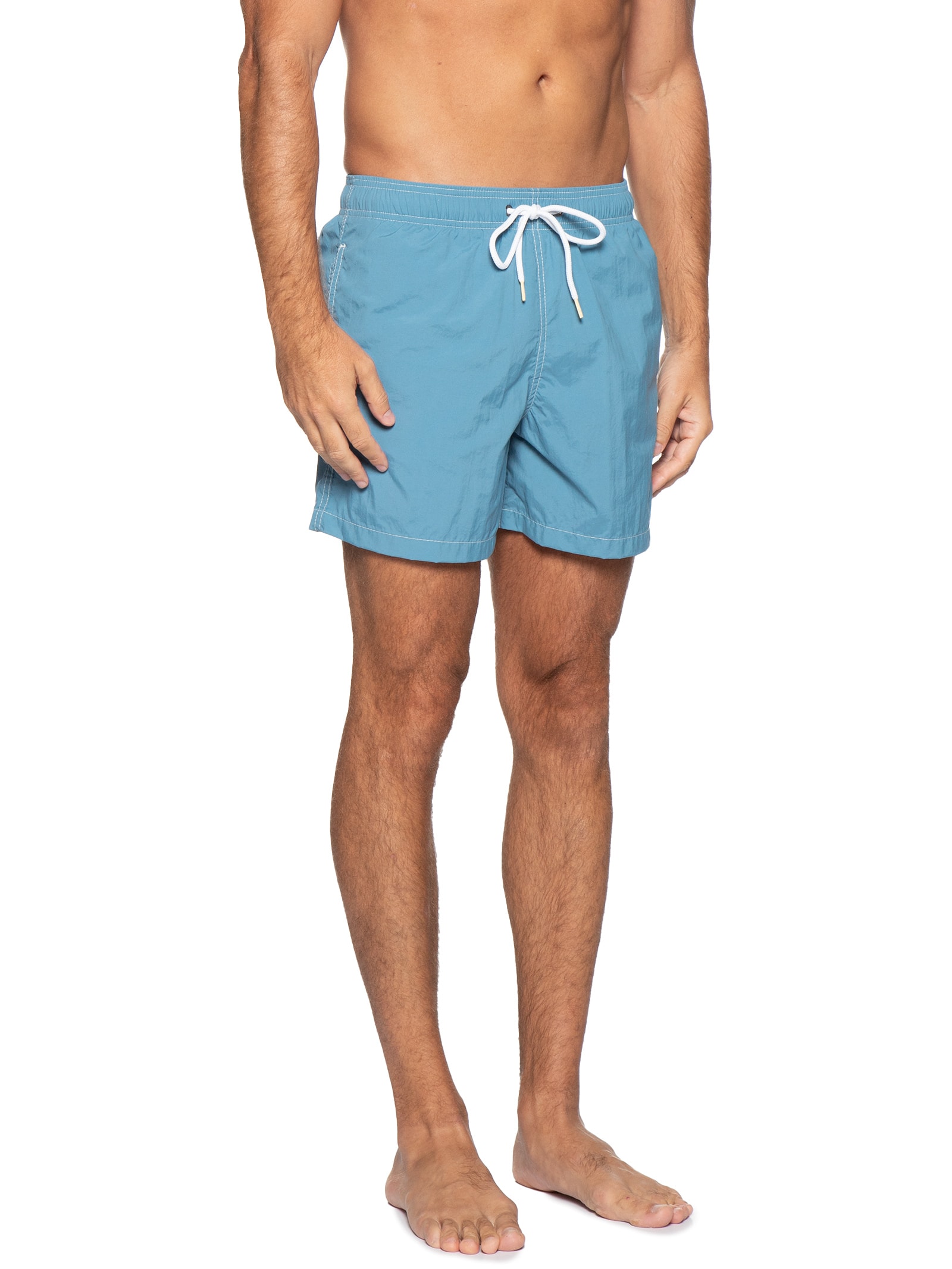 Short Masculino Liso De Praia Azul Pineapple
