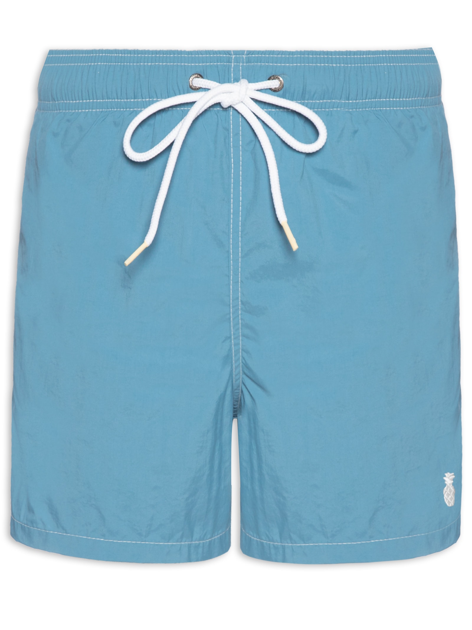 Short Masculino Liso De Praia Azul Pineapple
