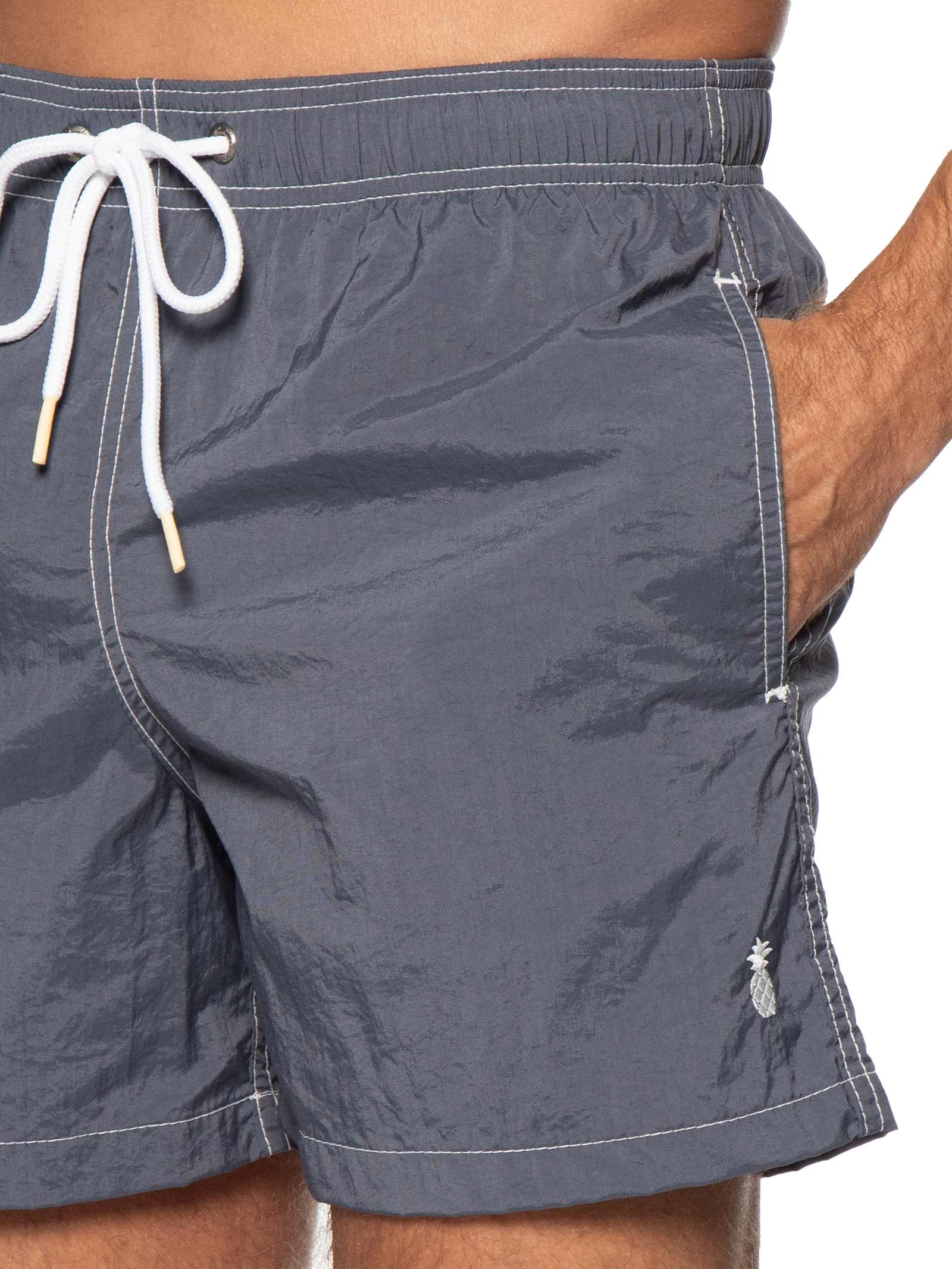 Short Masculino Liso De Praia Azul Pineapple