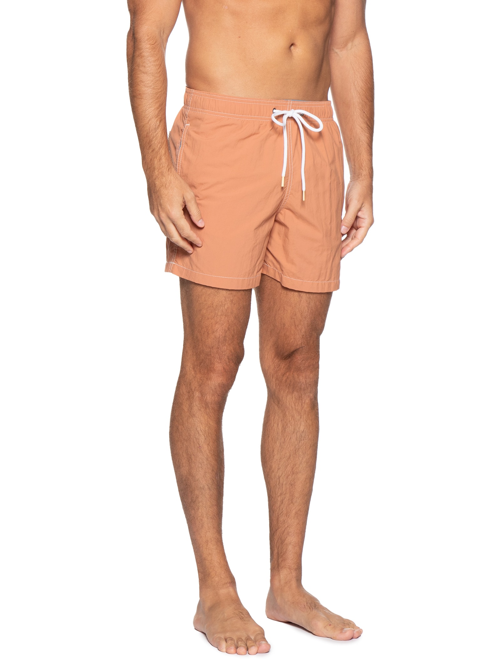 Short Masculino Liso De Praia Laranja Pineapple