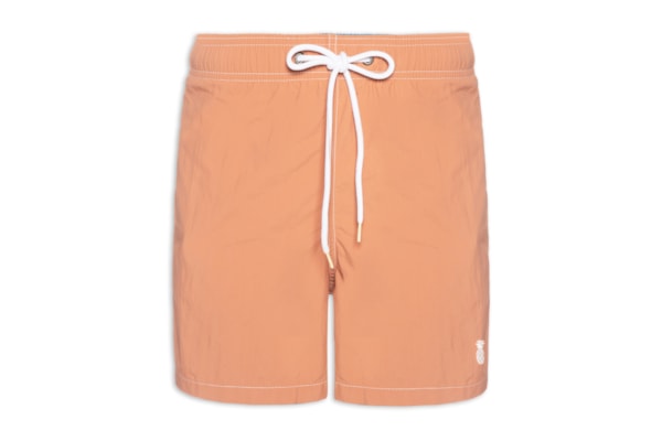 Short Masculino Liso De Praia - Laranja